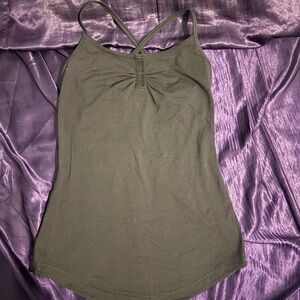 Lululemon Black Racerback Scoop Neck Sleeveless Athletic Tank Top Built-in Bra